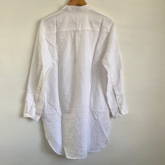 J Crew Relaxed-fit beach shirt in linen-cotton blend‎ Small White - Picture 5 of 7